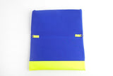 Color Block Large Clutch Blue/Yellow